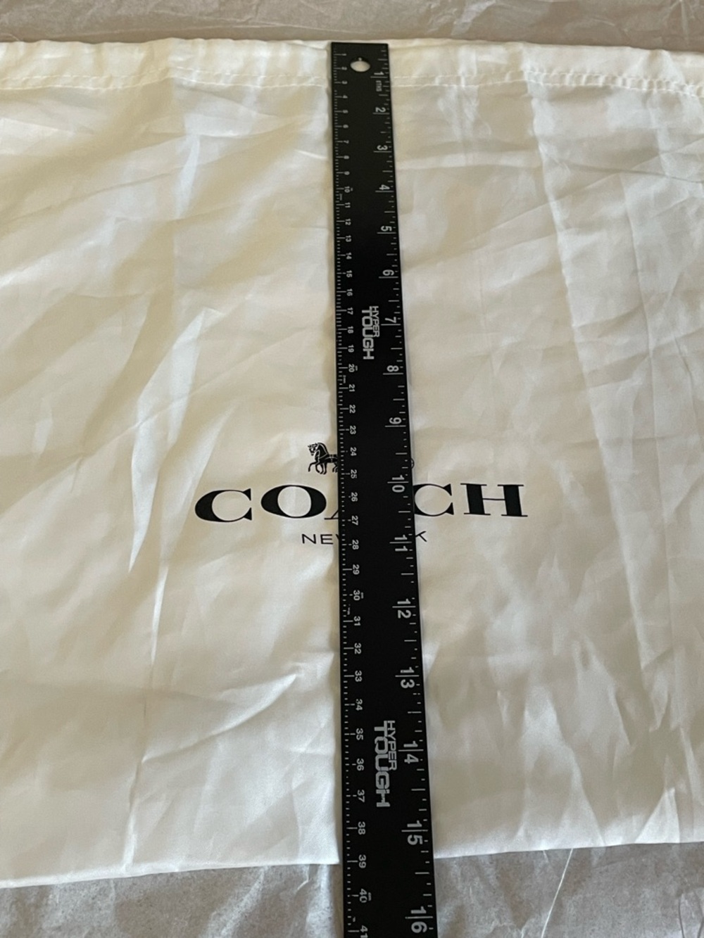 Coach Large Satin Dustbag Drawstring Storage Dust Bag 19.5 x 15 EUC - Picture 7 of 8